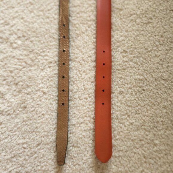 Never Worn! Green Michael Kors & Banana Republic Orange Leather Belts - Picture 5 of 9